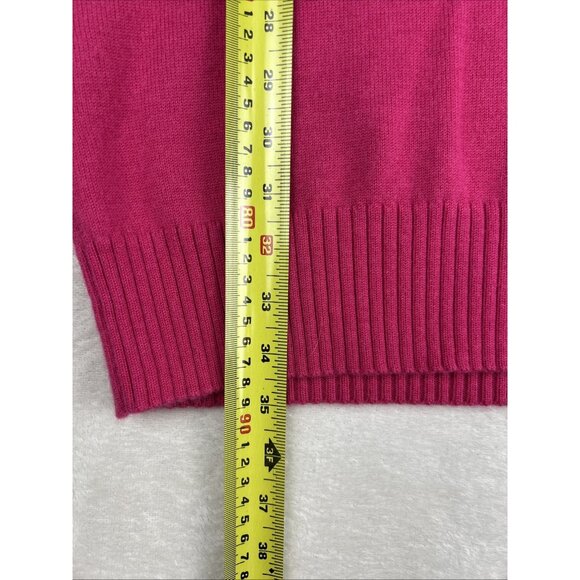 Michael Kors Sweater Dress Womens Size Medium Pink Fuscia Wool Blend Turtleneck - Picture 5 of 8